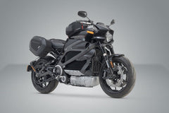 SW Motech PRO BLAZE saddlebag set. Black. LiveWireONE. | BC.HTA.09.740.30000