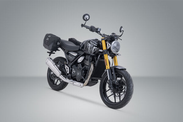 SW MOTECH Legend Gear side bag system LC - Black Edition. Triumph Speed 400 / Scrambler 400 X (23-). | BC.HTA.11.616.20100