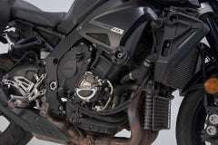 SW Motech Engine Case Protector. B-stock.. Black/silver. Yamaha MT-10 / SP (16-21). | B.MSS.06.564.10000