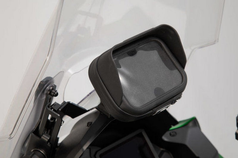 SW-MOTECH GPS mount for cockpit Black. Kawasaki Versys 1000 (18-). | GPS.08.922.10000/B
