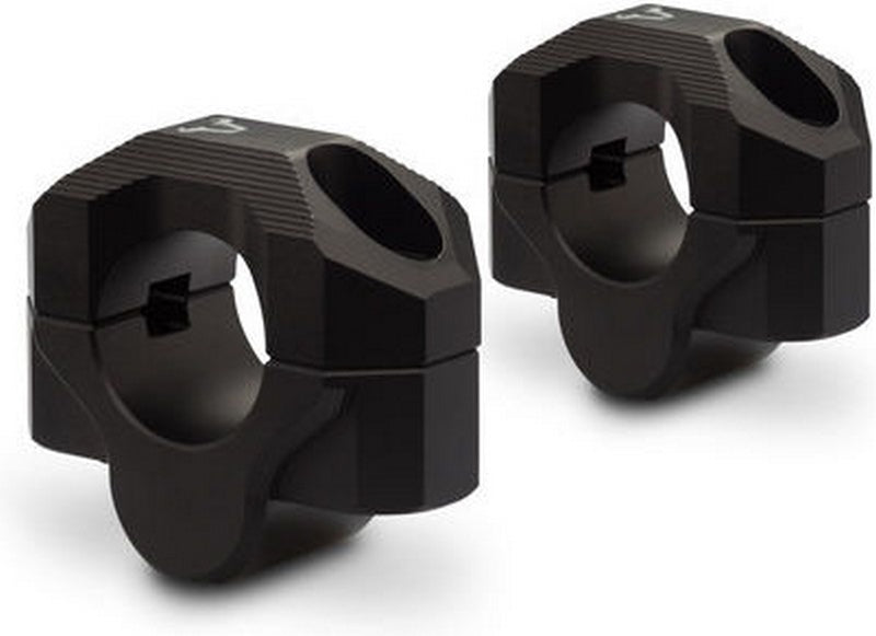SW-MOTECH Bar riser for Ø 28 mm handlebar H=20 mm. Black. Milled. | LEH.00.039.20201/B
