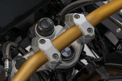 SW-Motech Bar back variable for Ø32 handlebars. H=32mm. Back 5/10/15/20/25/30 mm. Silver | LEH.00.039.32000/S