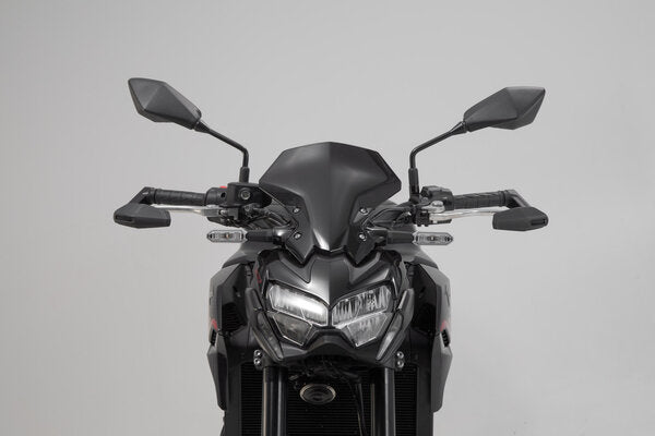 SW MOTECH Lever guards with wind protection. Black. Kawasaki models, Yamaha MT-09 (23-). | LVG.08.868.11001/B