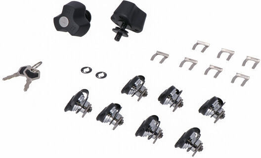 SW Motech TRAX lock set with anti-theft protection PRO. 9 matching locks, 2 keys. Anti-theft protection. | QLS.00.095.15100