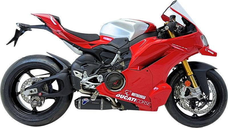 GRUPPO SLIP-ON INOX PANIGALE/STREETFIGHTER V4 MY 25 + UP MAP EU5, SLIP ON + Collectors, STAINLESS STEEL, BLACK TITANIUM