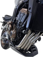 SLIP ON CONICAL HEB BLACK + LINK, RACING EXHAUST, STAINELSS STEEL, TITANIUM - BLACK