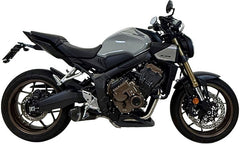SLIP ON CONICAL BLACK + LINK, RACING EXHAUST, STAINELSS STEEL, TITANIUM - BLACK