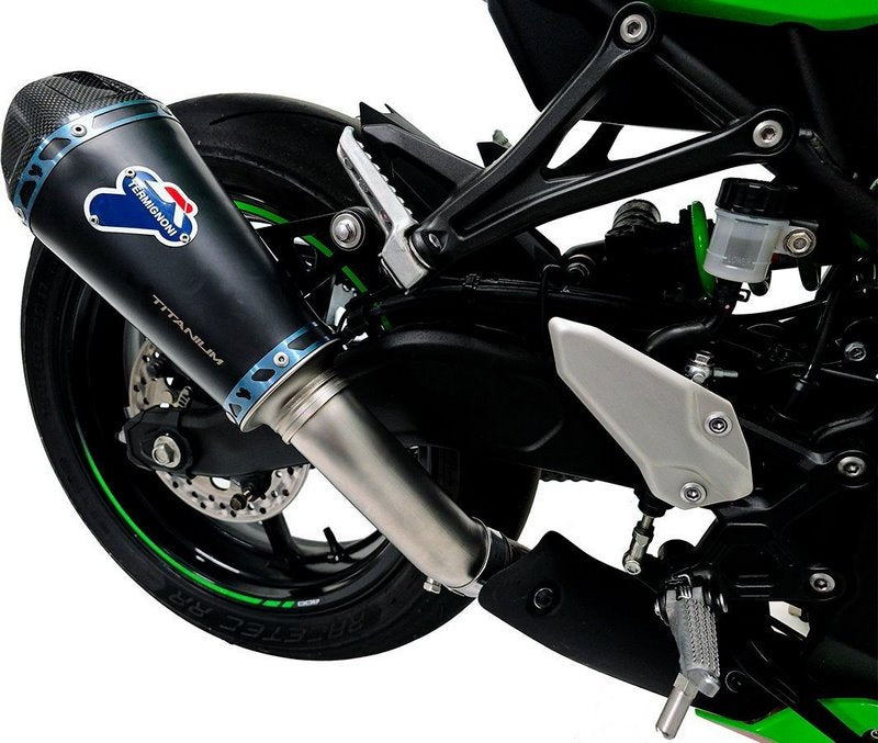 COMPLETE SYSTEM + SLIP ON SR0109440INC, COMPLETE RACING SYSTEM, STAINLESS STEEL, BLACK TITANIUM
