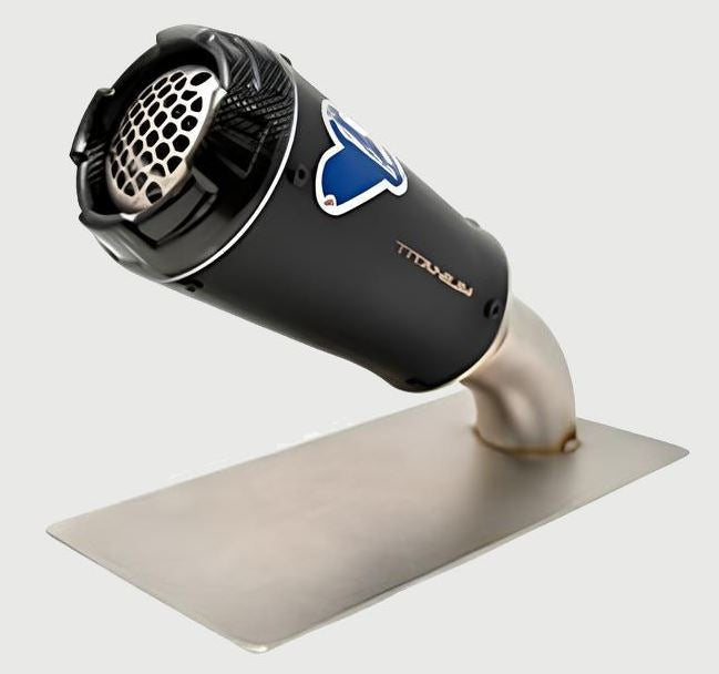 LINK PIPE + SILENCER CONICAL GP2R - BLACK, LINK PIPE + SLIP ON , TITANIUM , BLACK ALLUMINIUM