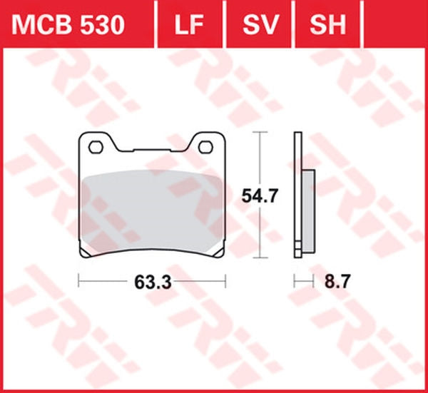 TRW BRAKE PAD TRW MCB530 | MCB530
