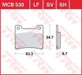 TRW BRAKE PAD TRW MCB530 | MCB530
