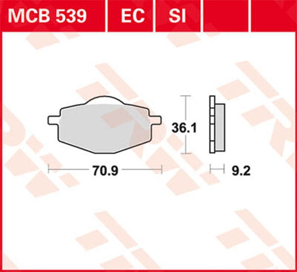 TRW BRAKE PAD TRW MCB539 | MCB539