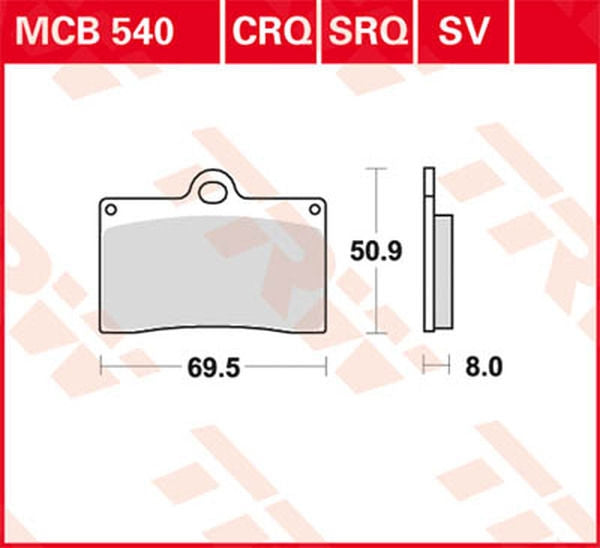 TRW BRAKE PAD TRW MCB540CRQ | MCB540CRQ