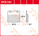 TRW BRAKE PAD TRW MCB542 | MCB542