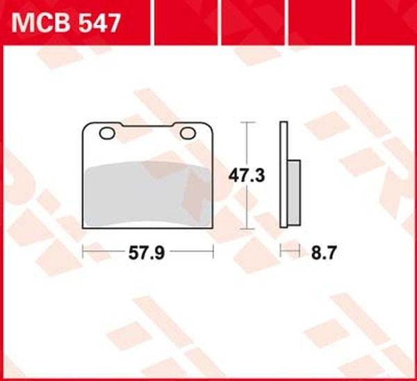 TRW BRAKE PAD ORGANIC STREET | MCB547
