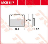 TRW BRAKE PAD ORGANIC STREET | MCB547