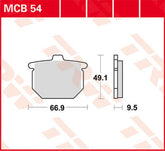 TRW BRAKE PAD TRW MCB54 | MCB54