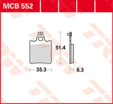 TRW BRAKE PAD TRW MCB552 | MCB552
