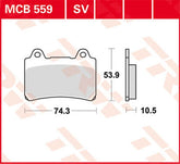 TRW BRAKE PAD TRW MCB559 | MCB559