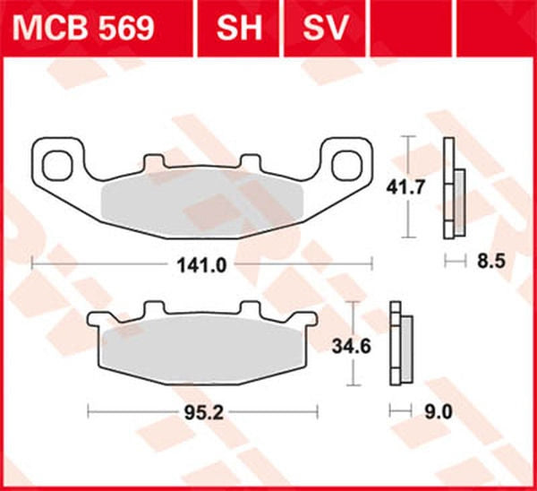 TRW BRAKE PAD TRW MCB569 | MCB569