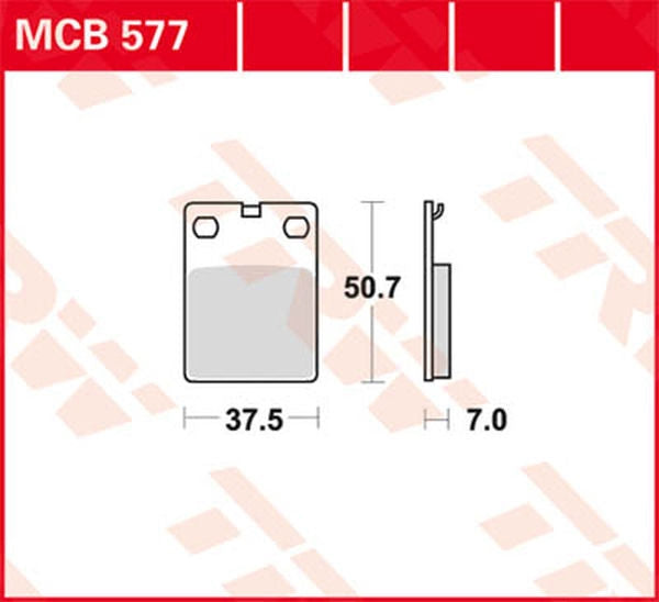 TRW BRAKE PAD ORGANIC STREET | MCB577