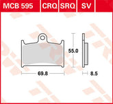 TRW BRAKE PAD TRW MCB595 | MCB595
