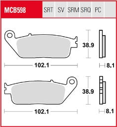 TRW BRAKE PAD TRW | MCB598TRQ