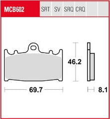 TRW BRAKE PAD TRW | MCB602TRQ