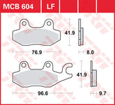 TRW BRAKE PAD TRW MCB604 | MCB604
