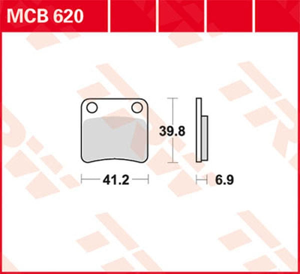 TRW BRAKE PAD ORGANIC STREET | MCB620
