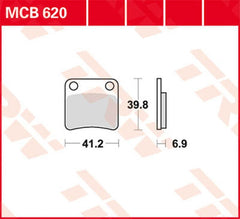 TRW BRAKE PAD ORGANIC STREET | MCB620