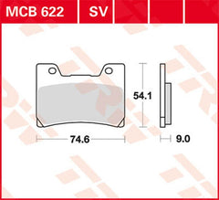 TRW BRAKE PAD TRW MCB622SV | MCB622SV