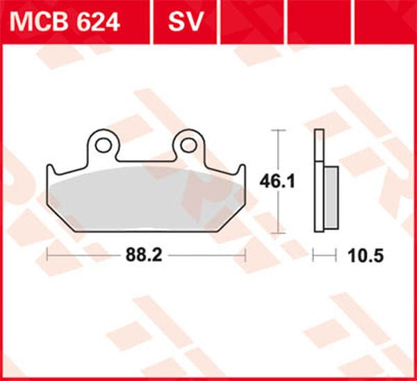 TRW BRAKE PAD TRW MCB624SV | MCB624SV