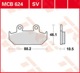 TRW BRAKE PAD TRW MCB624SV | MCB624SV