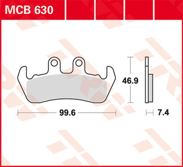 TRW BRAKE PAD ORGANIC STREET | MCB630