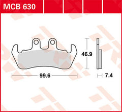 TRW BRAKE PAD ORGANIC STREET | MCB630