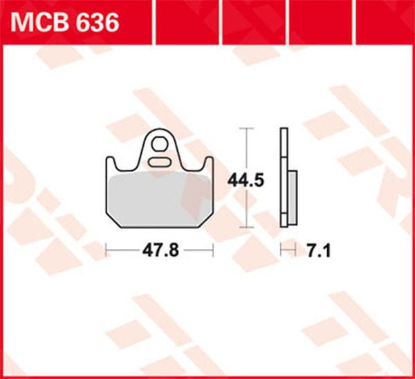 TRW BRAKE PAD ORGANIC STREET | MCB636
