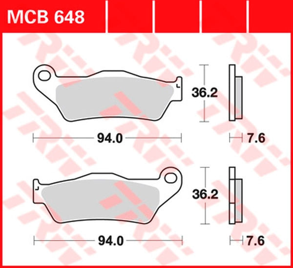 TRW BRAKE PAD TRW MCB648 | MCB648