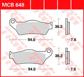 TRW BRAKE PAD TRW MCB648 | MCB648