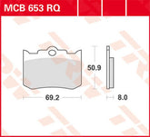 TRW BRAKE PAD TRW MCB653RQ | MCB653RQ