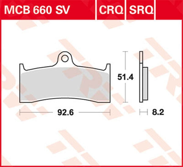 TRW BRAKE PAD TRW MCB660SV | MCB660SV