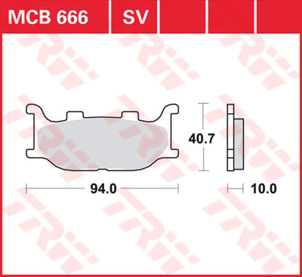 TRW BRAKE PAD TRW MCB666 | MCB666