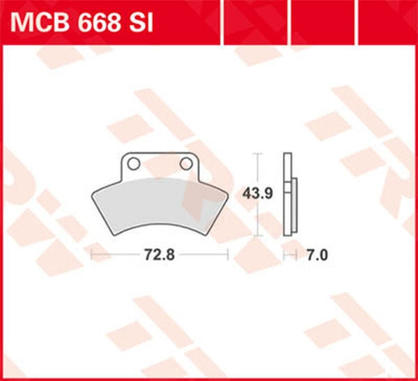 TRW BRAKE PAD TRW MCB668SI | MCB668SI