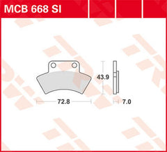 TRW BRAKE PAD TRW MCB668SI | MCB668SI
