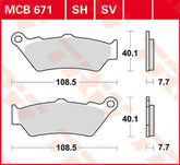 TRW BRAKE PAD TRW MCB671 | MCB671