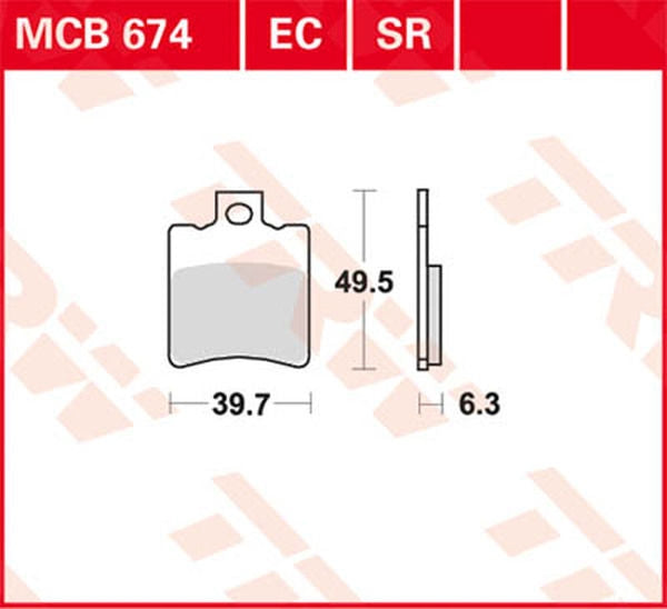 TRW BRAKE PAD TRW MCB674 | MCB674