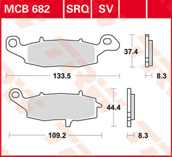 TRW BRAKE PAD TRW MCB682SV | MCB682SV