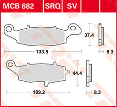 TRW BRAKE PAD TRW MCB682SV | MCB682SV