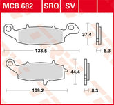 TRW BRAKE PAD TRW MCB682 | MCB682
