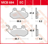 TRW BRAKE PAD ORGANIC SCOOTER -125 | MCB684EC